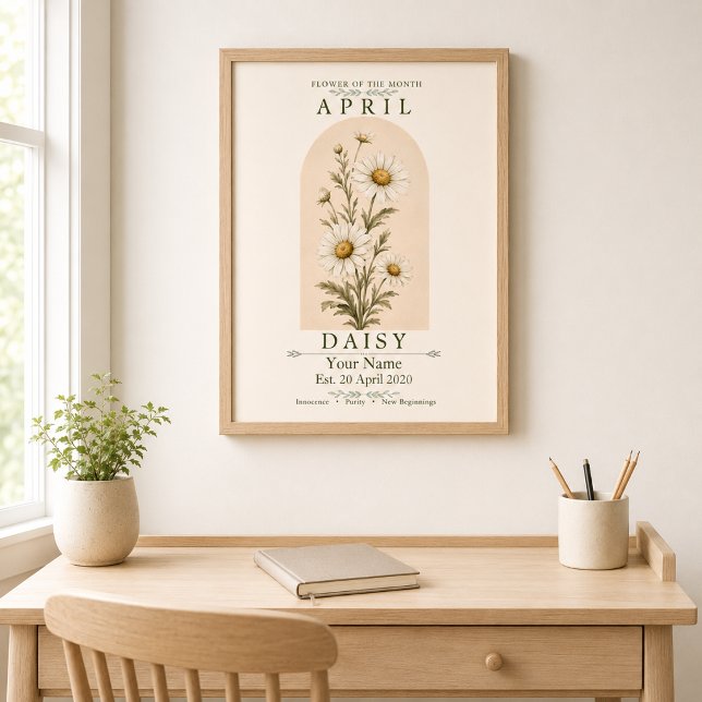 Póster de Flor de Cumpleaños Personalizado de Dais (Subido por el creador)
