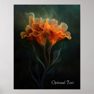 Póster de Flor de Naranja Etérea Personalizable