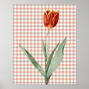 Poster de flor de tulipán de arte gráfico de estil