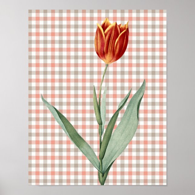 Poster de flor de tulipán de arte gráfico de estil (Frente)