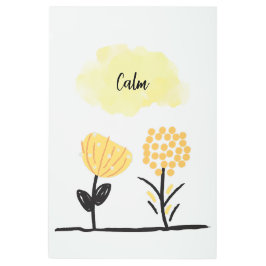 Poster de Flores Amarillas Blancas de Calle Negra