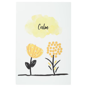 Poster de Flores Amarillas Blancas de Calle Negra