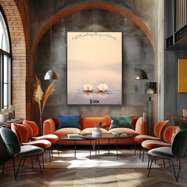 Póster de Flores de Loto Zen al Atardecer (Subido por el creador)