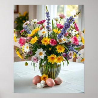 Póster de flores de primavera