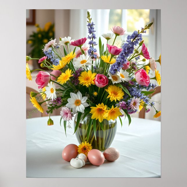 Póster de flores de primavera (Frente)