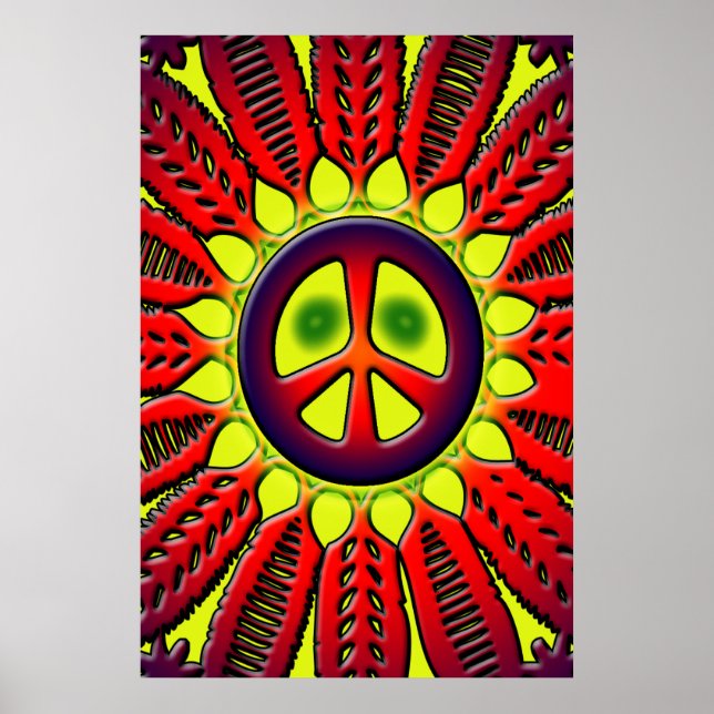 POSTER DE FLORES DE SEÑAL DE PAZ (Frente)