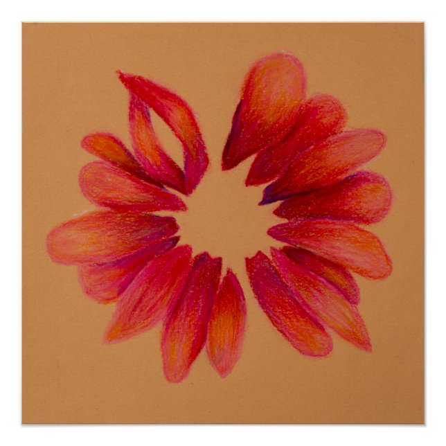 Poster de flores rojas (Anverso)