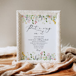 Póster de flores silvestres para despedida de solt