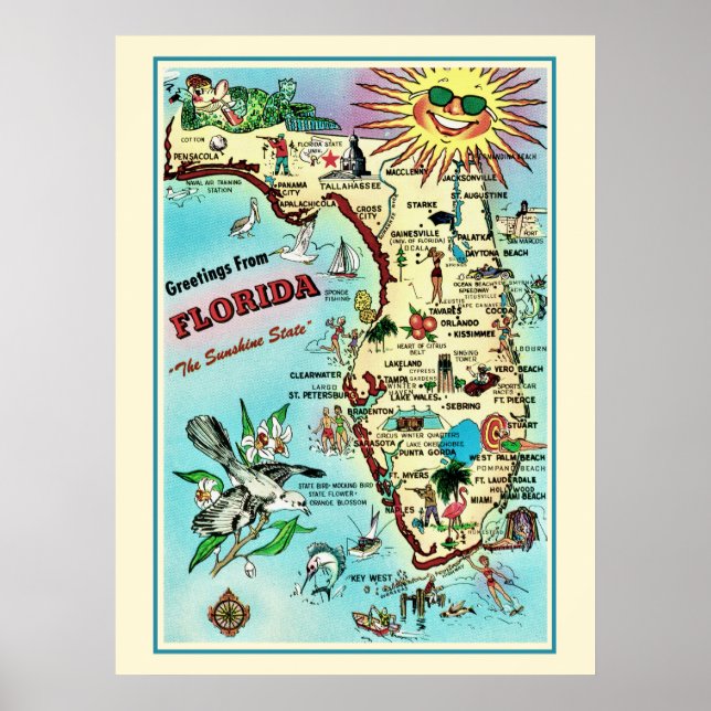 Póster de Florida 24x32 (Frente)
