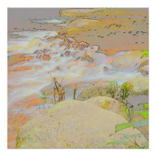 Póster de flujo pastel