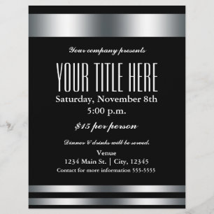 Póster de Flyer de Evento de Glamour Elegancia Pla