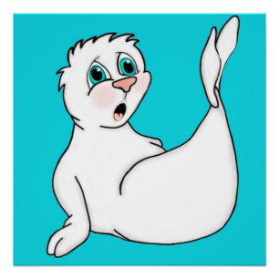 Poster de foca sorprendido