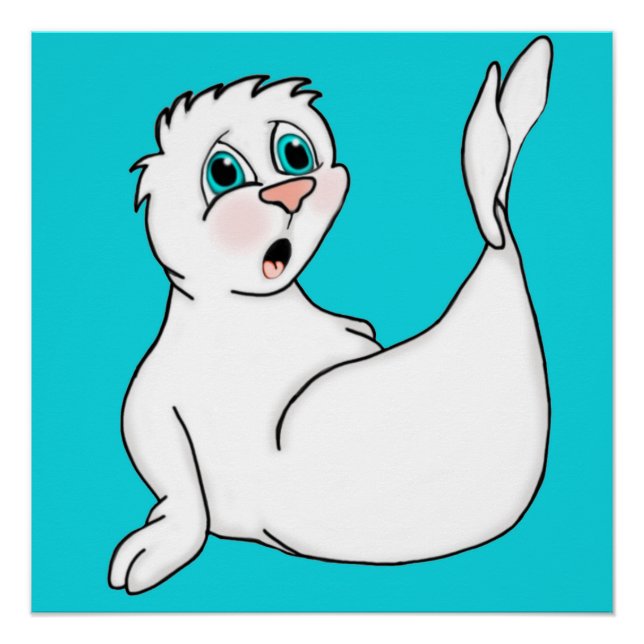Poster de foca sorprendido (Anverso)