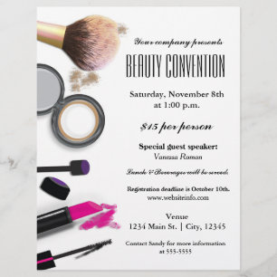 Póster de folleto de evento de glamour chic de maq