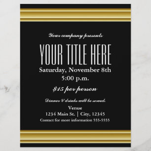 Póster de folleto de evento de glamour de eleganci