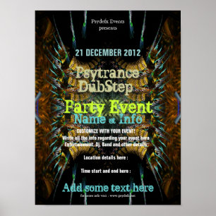 Póster de Folleto de Fiesta Fractal Blast