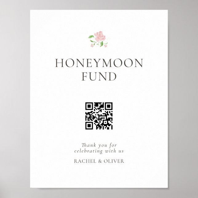 Póster de Fondo de Luna de Miel para Boda Chic Bla (Frente)