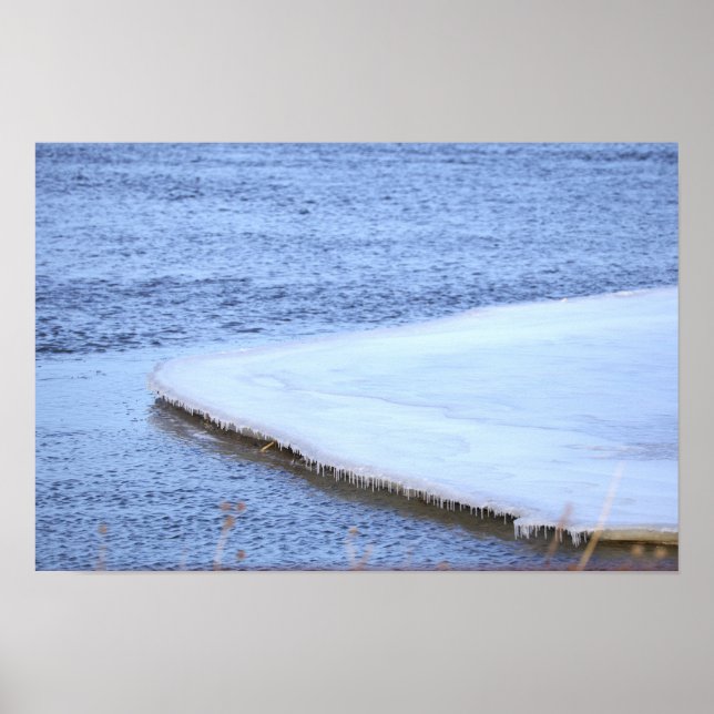Póster de formación de hielo con agua (Frente)