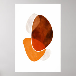 Póster de Formas Orgánicas en Capas Arte Abstracto