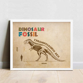 Póster de Fósil de Dinosaurio 4