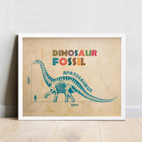 Póster de fósil de dinosaurio 6