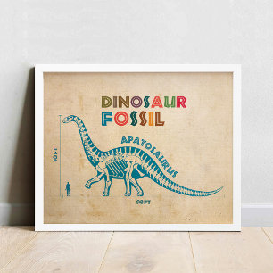 Póster de Fósil de Dinosaurio 6
