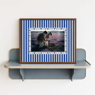 Póster de foto con corazón azul oscuro - Regalo pe