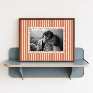 Póster de foto con corazón naranja - Regalo person