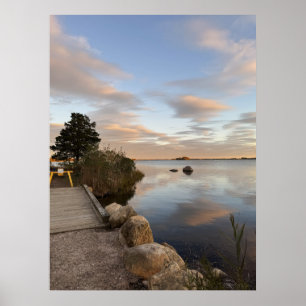 Póster de Foto de Atardecer en el Estanque