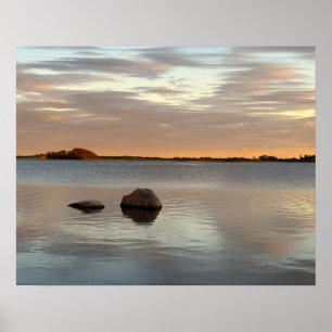 Póster de Foto de Atardecer en Estanque