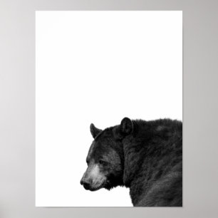 Póster de Foto de Cabaña de Osito Negro Blanco par