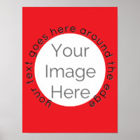 Póster de foto de círculo rojo personalizado – Agr