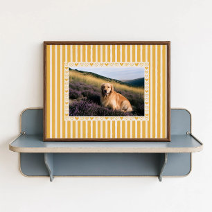 Póster de Foto de Corazón Amarillo - Regalo de Ima