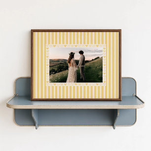 Póster de foto de corazón beige claro - Regalo per