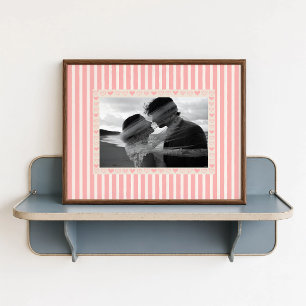 Póster de foto de corazón rosa claro - Regalo pers