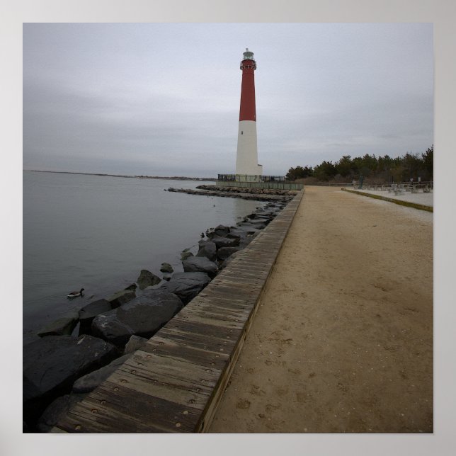 Póster de foto de faro Barnegat Light (Frente)