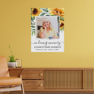 Póster de Foto de Girasol en Memoria Amorosa