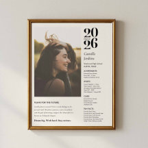 Póster de foto de graduación Clase de 2026