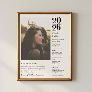 Póster de foto de graduación Clase de 2026