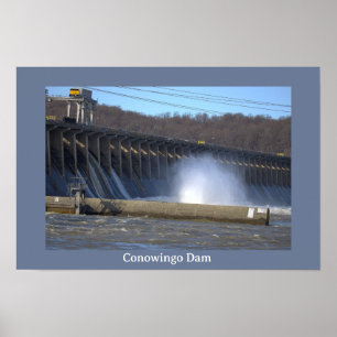 Póster de foto de la presa Conowingo