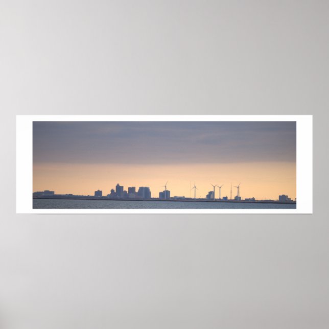 Póster de foto de la puesta de sol de Atlantic Cit (Frente)