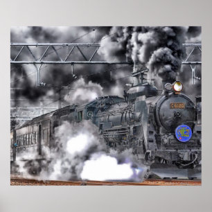 Póster de foto de locomotora / tren