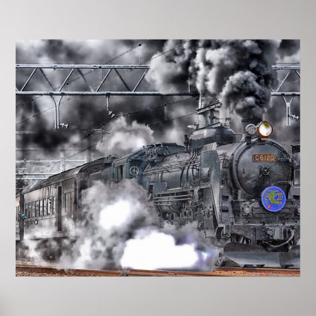 Póster de foto de locomotora / tren (Frente)