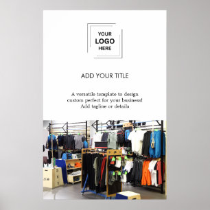 Póster de foto de logotipo de negocio minimalista