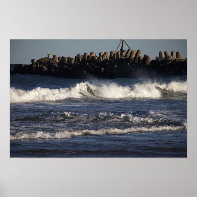 Póster de foto de olas del océano (Frente)