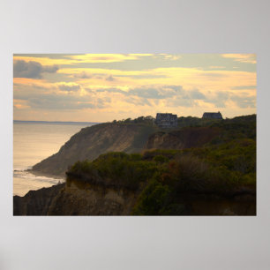 Póster de foto de paisaje acuático al atardecer en