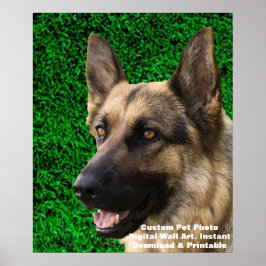 Póster de foto de perro personalizado - Memorial d