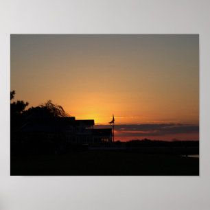Póster de foto de puesta de sol
