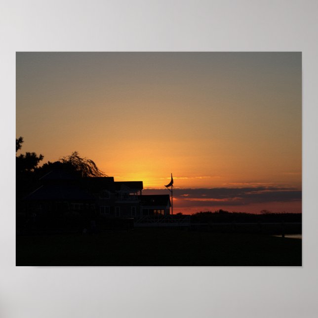 Póster de foto de puesta de sol (Frente)