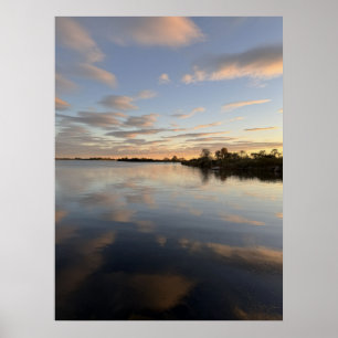Póster de foto de puesta de sol en el paisaje del
